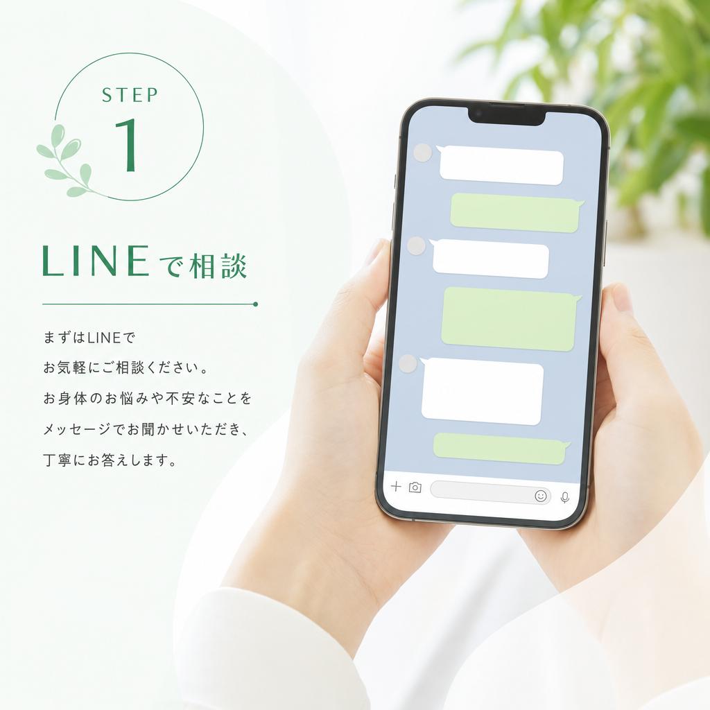 スマートフォンでLINE相談するイメージ